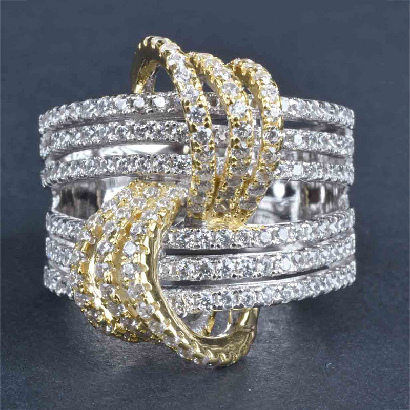 Women's Light Luxury Zircon Cross Ring – Elegant Fashion Jewelry