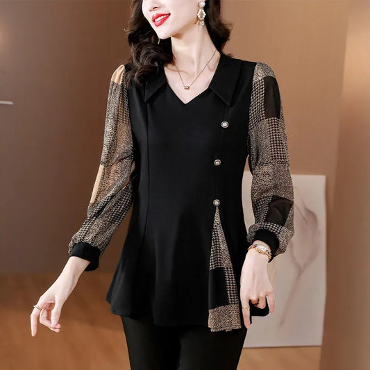 Women's Long-Sleeve Base Layer – Autumn Stitching Fashion Top