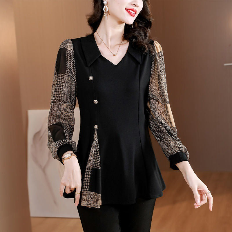 Women's Long-Sleeve Base Layer – Autumn Stitching Fashion Top