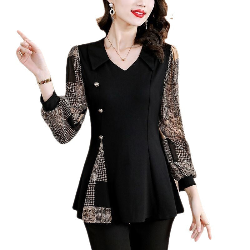 Women's Long-Sleeve Base Layer – Autumn Stitching Fashion Top