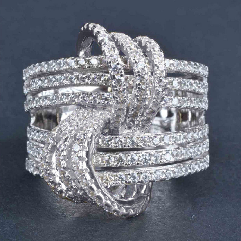 Women's Light Luxury Zircon Cross Ring – Elegant Fashion Jewelry